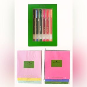 Kate Spade Stationery Bundle | Gel Pens + 2 Notepads | New
